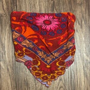 Colorful Free people bandana strapless crop